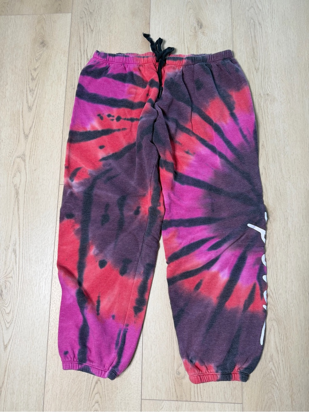 PINK Tie-Dye Hoodie & Jogger Set - Pink and Purple Size L - Picture 6 of 6